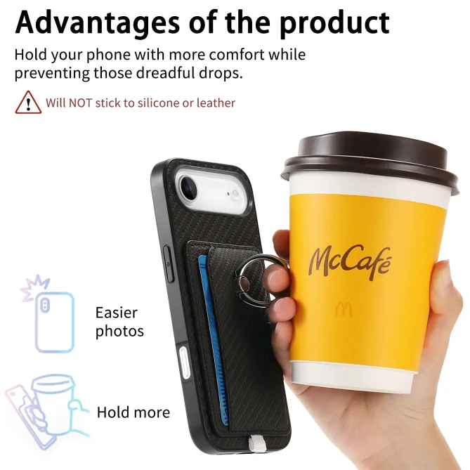 Coque iPhone Air Porte-cartes Détachable avec Anneau | Modula