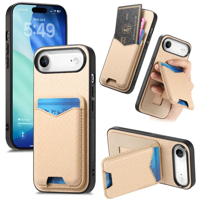 Coque iPhone Air avec Porte-Cartes et Béquille, Finition Tissée