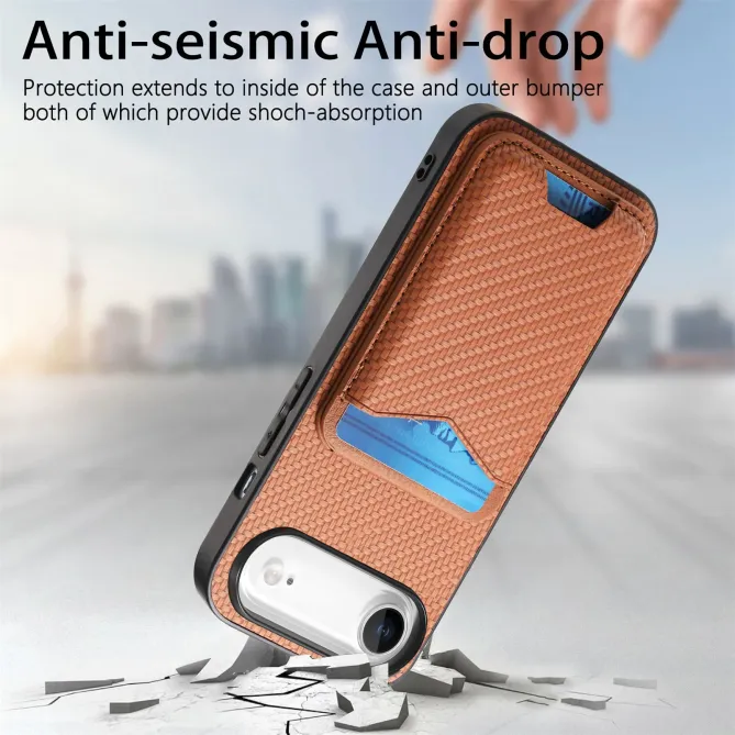 Coque iPhone Air avec Porte-Cartes et Béquille, Finition Tissée