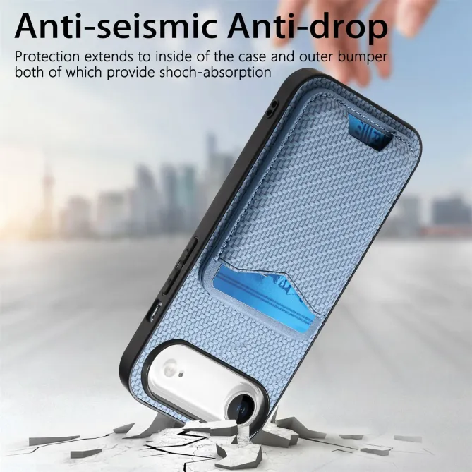 Coque iPhone Air avec Porte-Cartes et Béquille, Finition Tissée