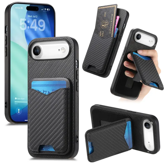 Coque iPhone Air avec Porte-Cartes et Béquille, Finition Tissée