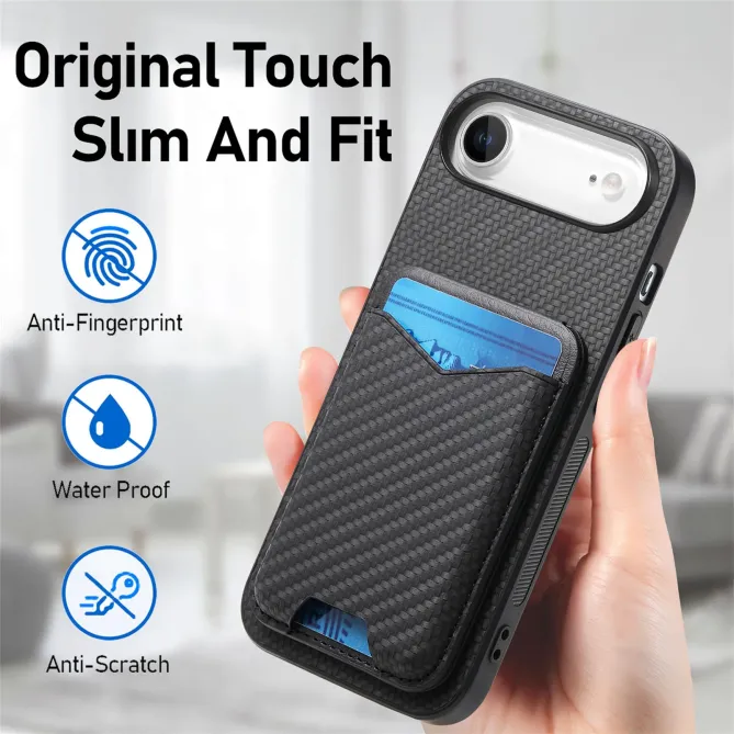 Coque iPhone Air avec Porte-Cartes et Béquille, Finition Tissée