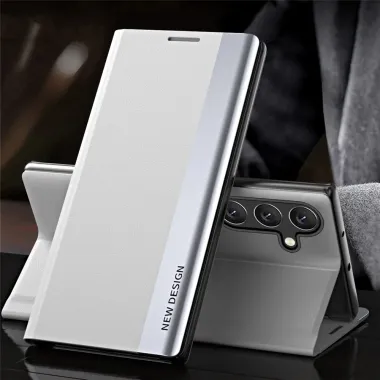 Etui iPhone Air Business effet cuir Magnet Blanc - photo 12