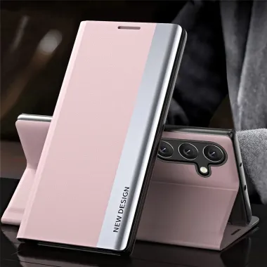 Etui iPhone Air Business effet cuir Magnet Rose - photo 14