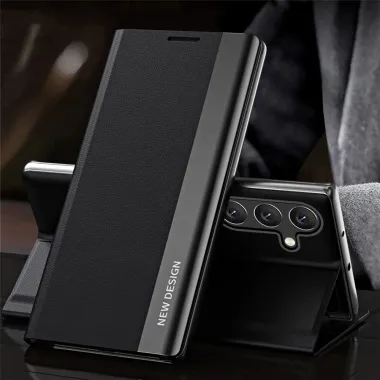 Etui iPhone Air Business effet cuir Magnet Noir - photo 16
