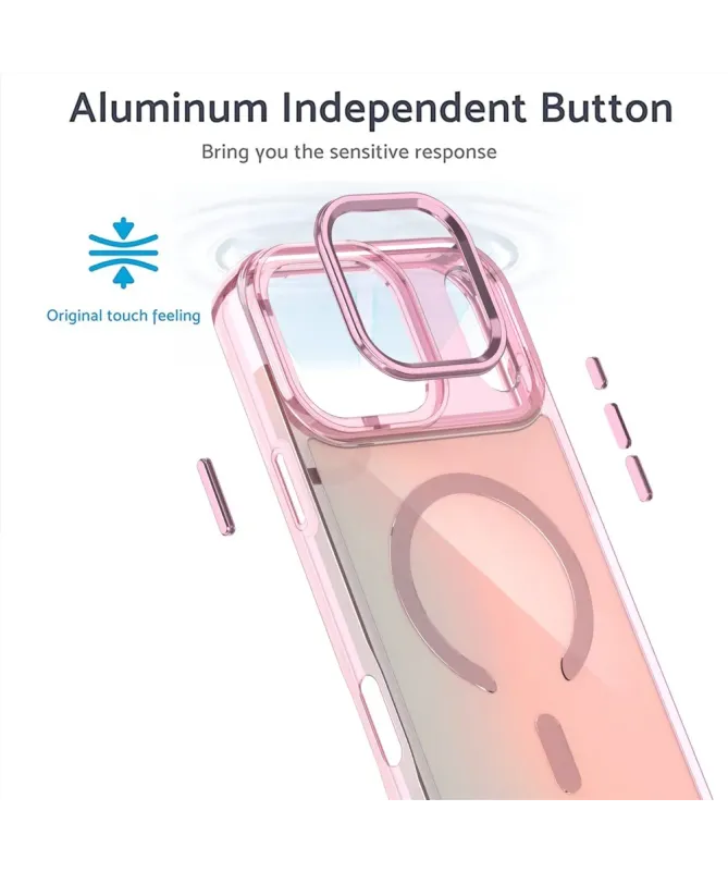 Coque iPhone 17 Pro Irisé MagSafe avec Support Caméra