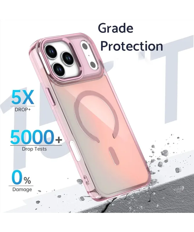 Coque iPhone 17 Pro Irisé MagSafe avec Support Caméra