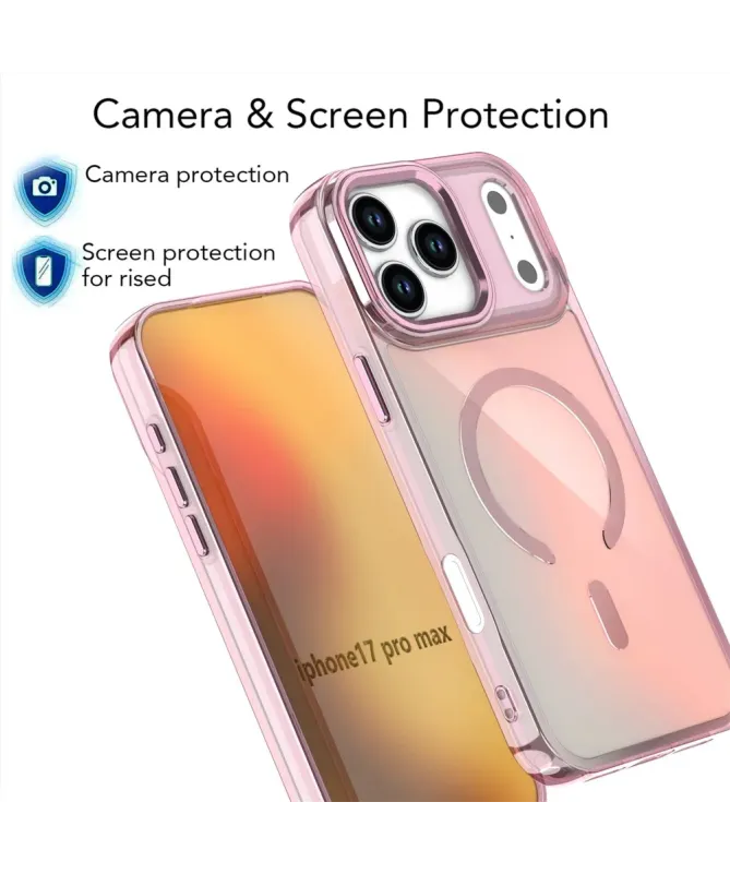 Coque iPhone 17 Pro Irisé MagSafe avec Support Caméra