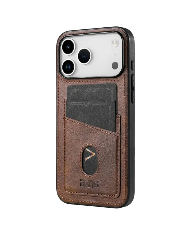Coque iPhone 17 Pro Porte-Carte Effet Cuir