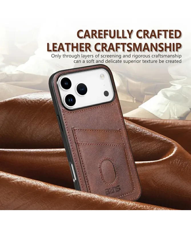 Coque iPhone 17 Pro Porte-Carte Effet Cuir