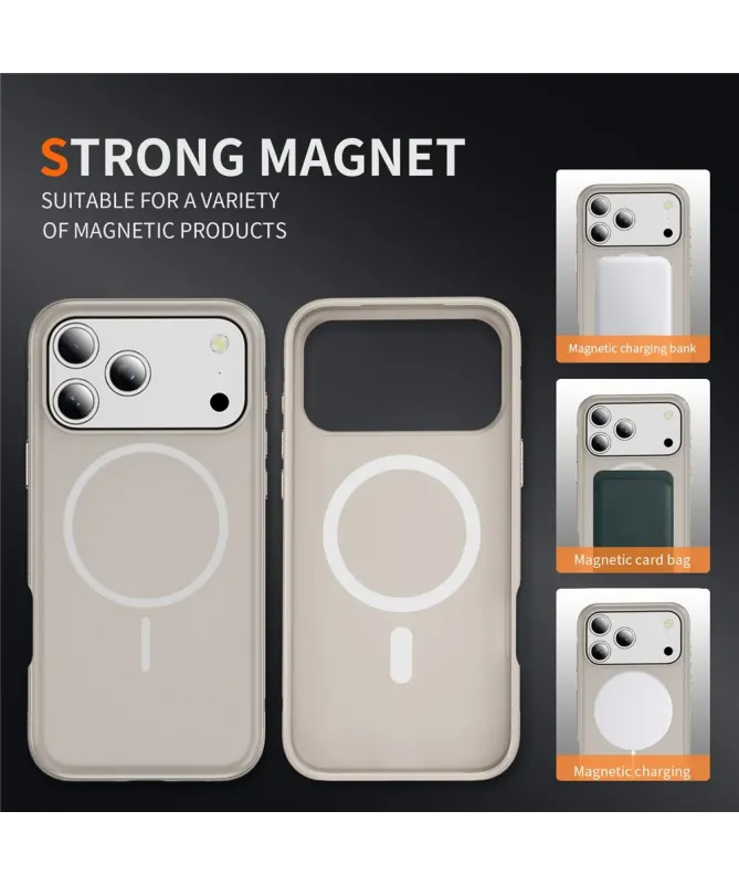 Coque iPhone 17 Pro Antichoc MagSafe avec Grip Texturé