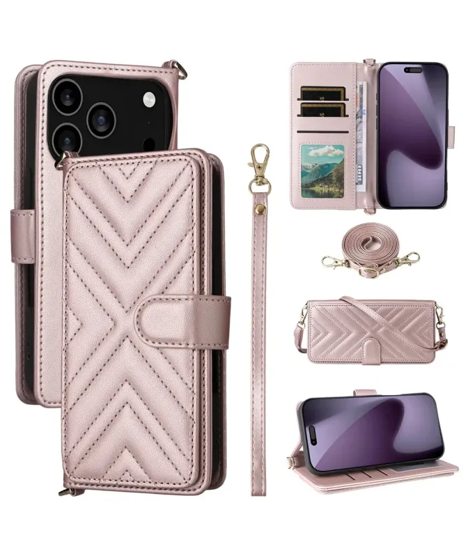 Housse iPhone 17 Pro Bandoulière Matelassée