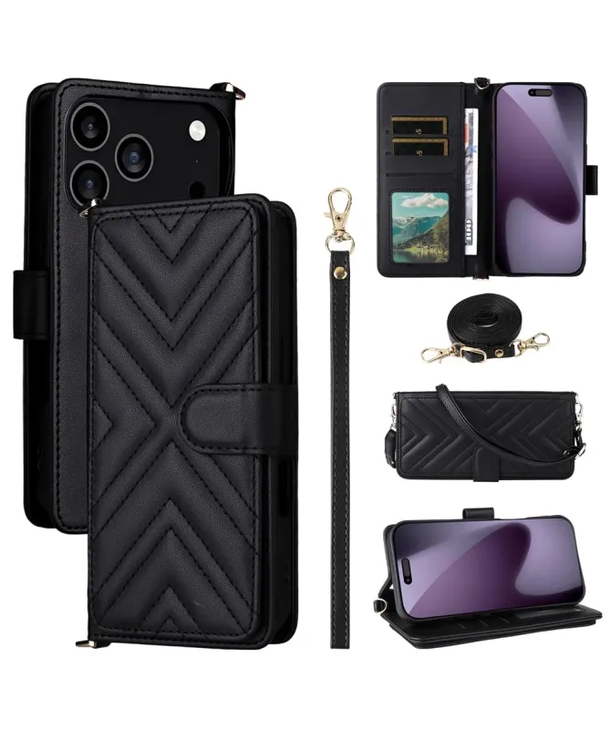 Housse iPhone 17 Pro Bandoulière Matelassée