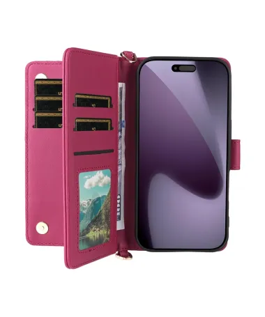 Housse iPhone 17 Pro Bandoulière Matelassée Vin Rouge - photo 17