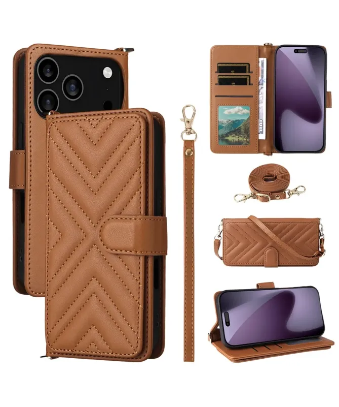 Housse iPhone 17 Pro Bandoulière Matelassée