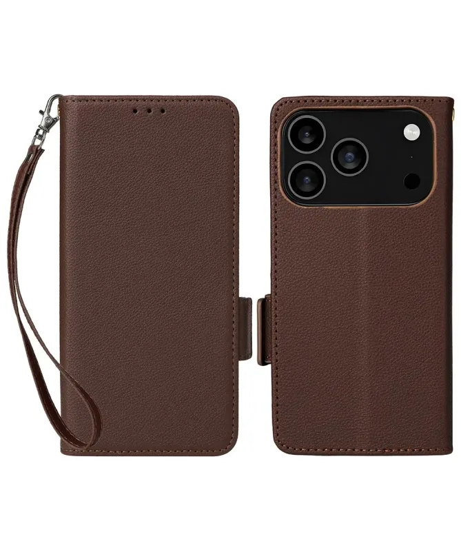 Housse iPhone 17 Pro effet cuir à Lanière | FOLKEN