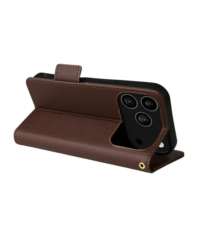 Housse iPhone 17 Pro effet cuir à Lanière | FOLKEN