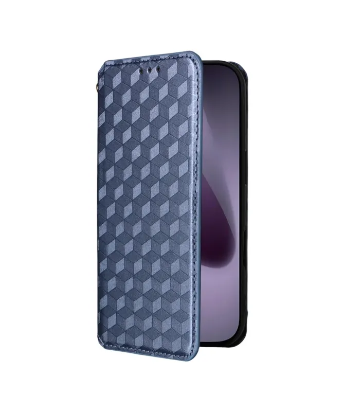 Housse Portefeuille iPhone 17 Pro Motif Géométrique 3D