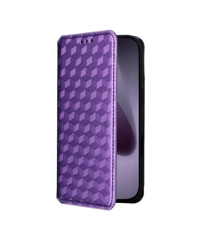 Housse Portefeuille iPhone 17 Pro Motif Géométrique 3D