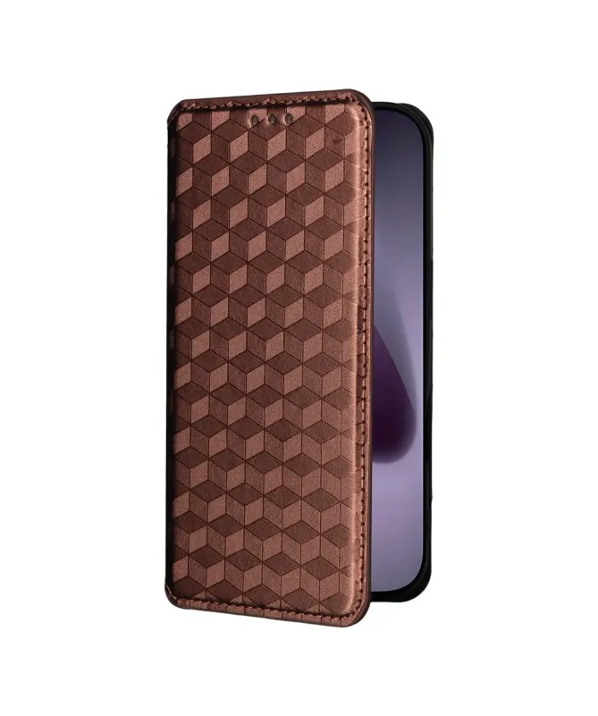 Housse Portefeuille iPhone 17 Pro Motif Géométrique 3D