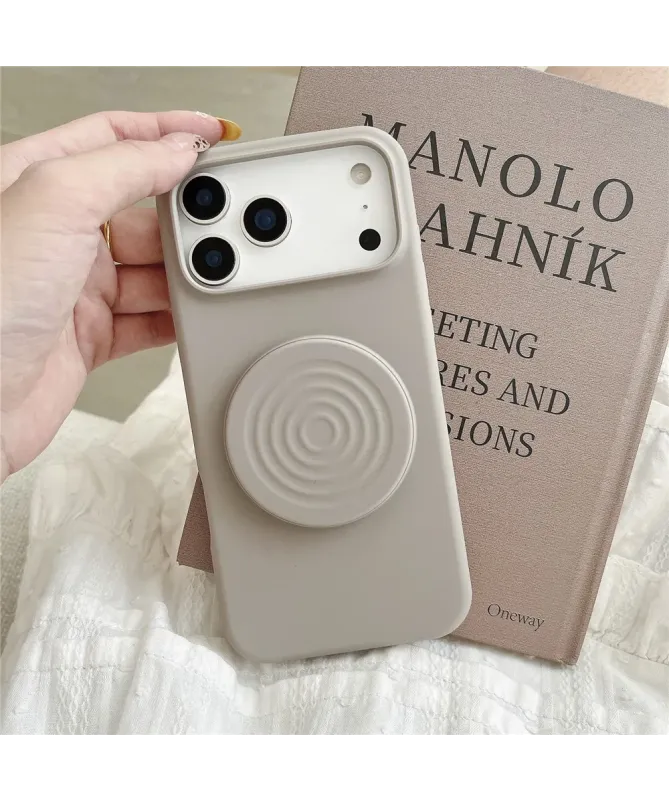 Coque iPhone 17 Pro Silicone avec Support Rétractable