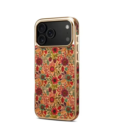 Coque iPhone 17 Pro "Fleurs d'Automne" Dorée