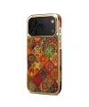 Coque iPhone 17 Pro "Mosaïque Bohème" Dorée
