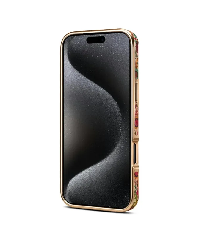 Coque iPhone 17 Pro "Mosaïque Bohème" Dorée