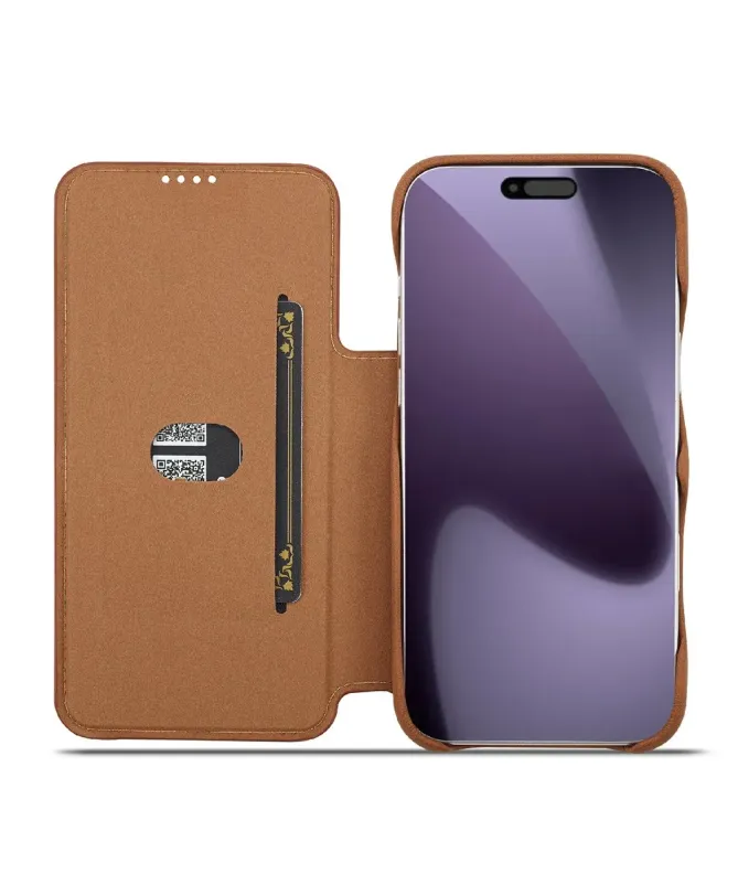 Coque iPhone 17 Pro LC.IMEEKE avec rabat simili cuir