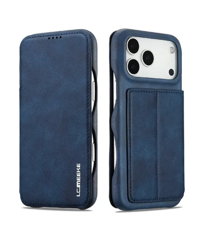 Coque iPhone 17 Pro LC.IMEEKE avec rabat simili cuir
