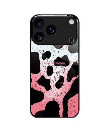 Coque iPhone 17 Pro "Sweet Dream" Imprimé Vache Rose
