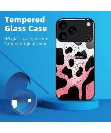 Coque iPhone 17 Pro "Sweet Dream" Imprimé Vache Rose