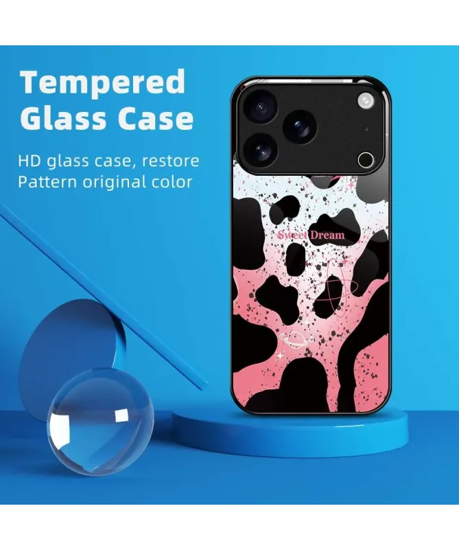 Coque iPhone 17 Pro "Sweet Dream" Imprimé Vache Rose