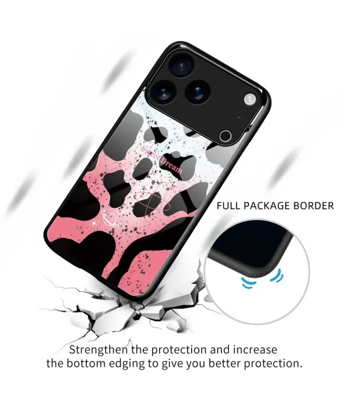 Coque iPhone 17 Pro "Sweet Dream" Imprimé Vache Rose