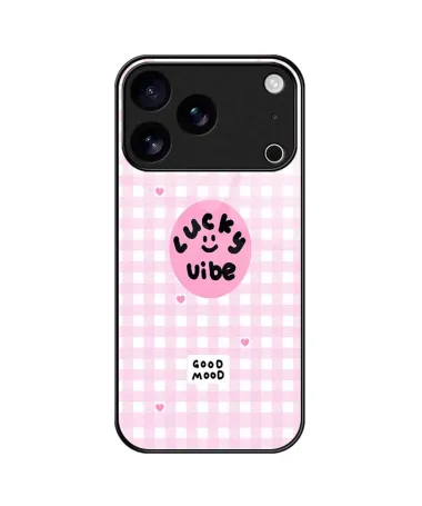 Coque iPhone 17 Pro "Lucky Vibe" Vichy Rose