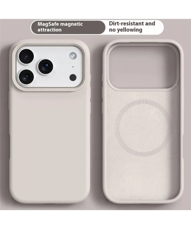 Coque iPhone 17 Pro Compatible MagSafe en Silicone Liquide | V1