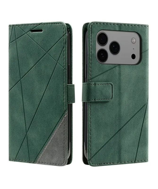 Housse Portefeuille iPhone 17 Pro Lignes Géométriques