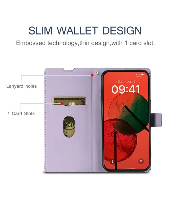 Housse iPhone 17 Pro Motif Points avec Porte-carte