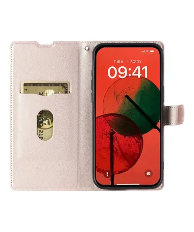 Housse iPhone 17 Pro Motif Points avec Porte-carte Or Rose - photo 8