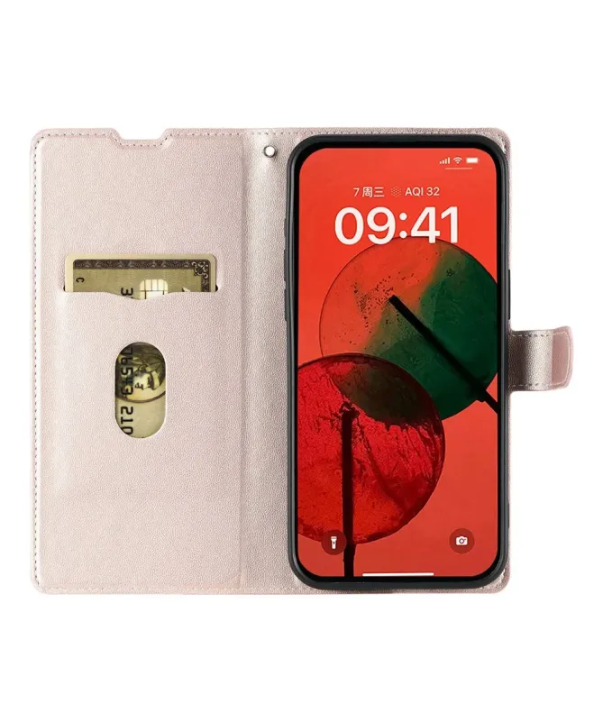 Housse iPhone 17 Pro Motif Points avec Porte-carte