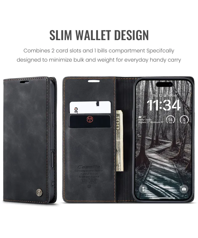 Flip Cover iPhone 17 Pro Porte-cartes et support 013 Series
