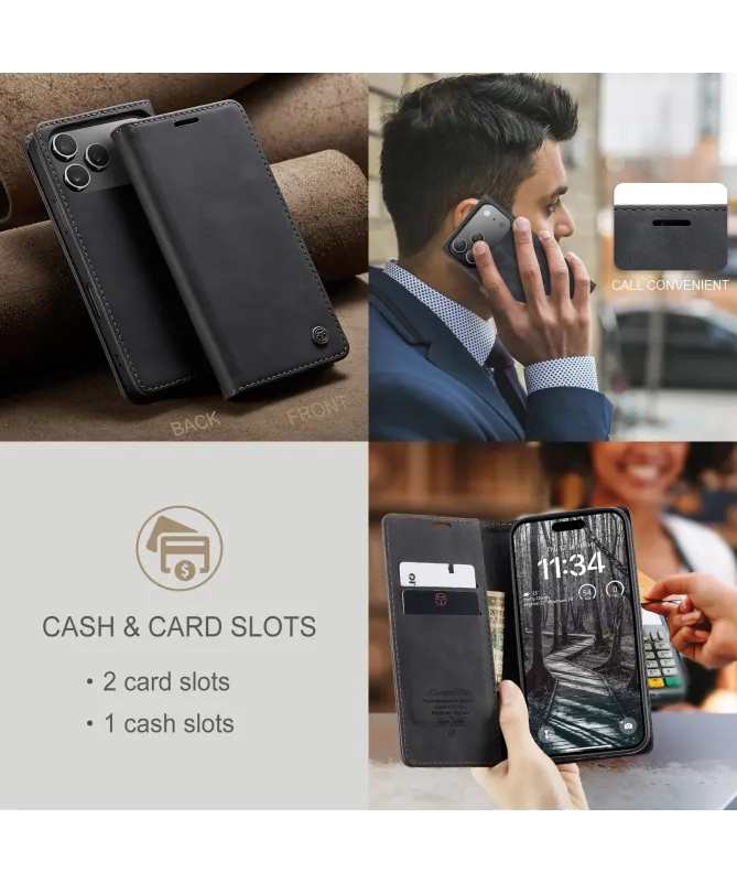 Flip Cover iPhone 17 Pro Porte-cartes et support 013 Series