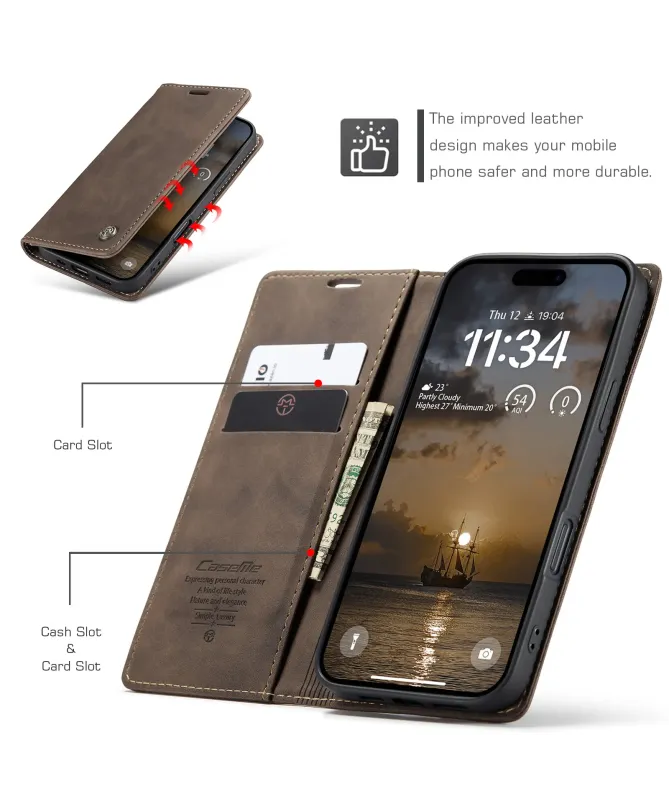 Flip Cover iPhone 17 Pro Porte-cartes et support 013 Series