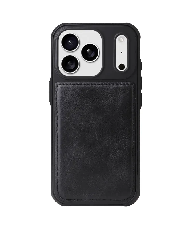 Housse iPhone 17 Pro Portefeuille Zippé Détachable