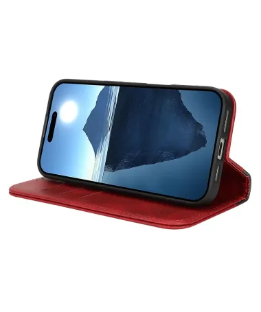 Étui Portefeuille iPhone 17 Pro Bicolore Rouge foncé - photo 15