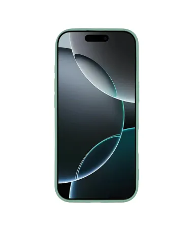 Coque iPhone 17 Pro silicone liquide avec anneau Vert - photo 2
