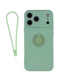 Coque iPhone 17 Pro silicone liquide avec anneau