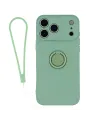Coque iPhone 17 Pro silicone liquide avec anneau