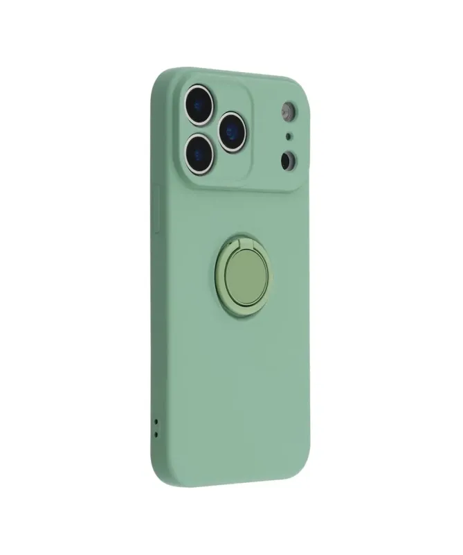Coque iPhone 17 Pro silicone liquide avec anneau