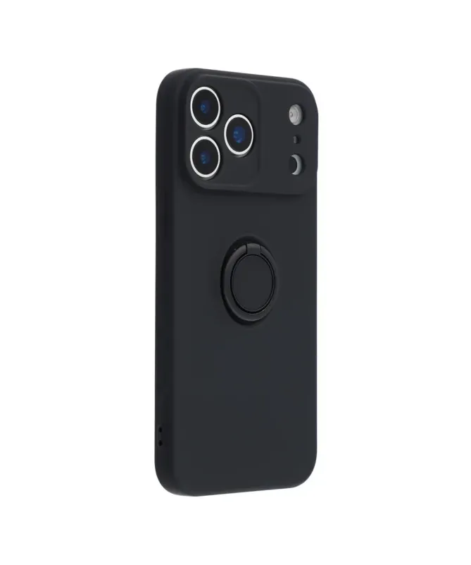 Coque iPhone 17 Pro silicone liquide avec anneau